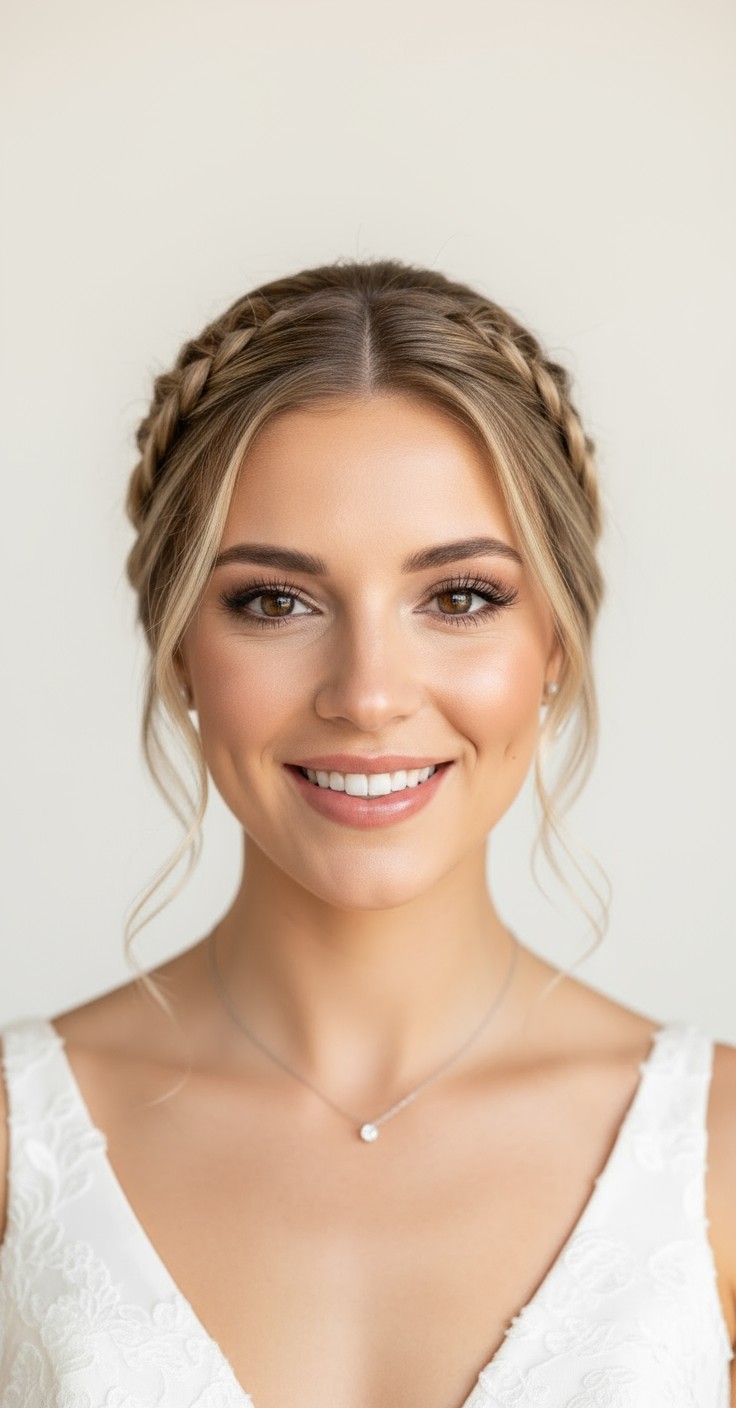 After Bridal Hair Updo With Braid